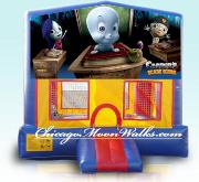 Chicago Moonwalks Party Rental. Rent a Moonwalk Casper the Friendly Ghost Jumper. Provide Hours of Fun & Enjoyment to all your Little Characters.  Moon Jump Children�s Great Themed Halloween Inflatable Bounce House.  Kids Party Rental Chicago & Suburbs IL Illinois. Be Sure to add a Delicious Concession Machine to Your Moon Bounce Rental. We Offer Cotton Candy, Snow cone Machine Rental, Popcorn Machine, Frozen Margarita Slushie Machine, Nacho Machine Rental & Hot Dog Grill With Cart. 