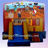 Pirate theme Moonwalk Inflatable Bounce House Rental Chicago Illinois, Treasure Island Theme Party for Children