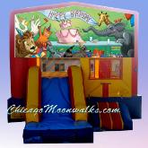 3 in 1 Birthday Animals Combo Bounce House