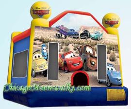 Disney�s Pixar Cars DELUXE Character Party Rental. Chicago Moonwalks, Rent a Moonwalk Featuring Your Favorite Movie Cars.  Features Lightning McQueen, Sally & Many More.