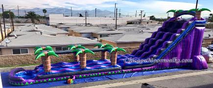 Purple Crush 27 Foot Waterslide Rental Chicago, Inflatable Waterslide Rentals in Chicago