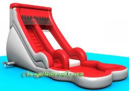 Volcano Waterslide with pool, Chicago Moonwalks and Inflatable water slide rental in illinois
